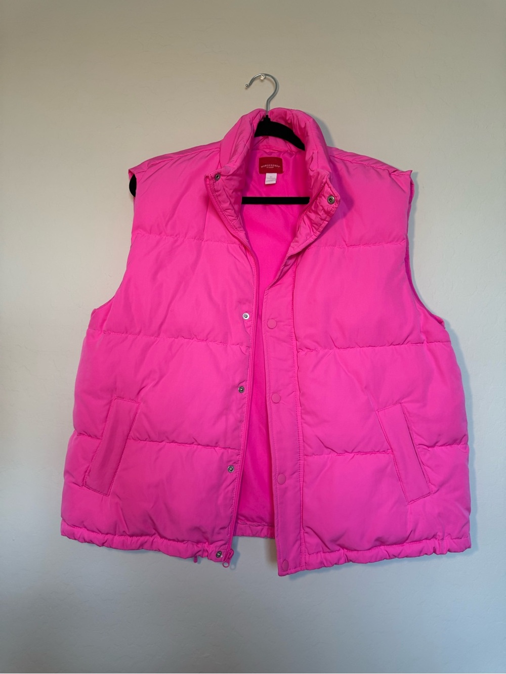 Wondershop Bright Pink Quilted Puffer Vest